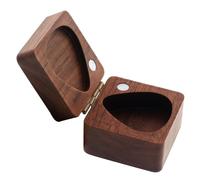 Xbsduih Scatola per plettri per chitarra in legno di noce, custodia per plettri per basso, ukulele, strumenti musicali, accessori, regali