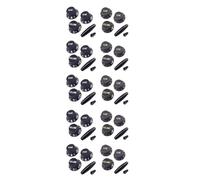 Xbsduih Set di 10 bottoni per chitarra elettrica, 1 set di manopole per chitarra elettrica, colore nero