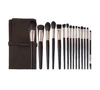 Xbsduih Set di 15 pennelli da trucco con peli di animali, pennello fondotinta, pennello per cipria, pennello per ombretto, set di bellezza