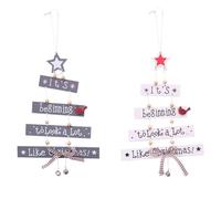 Xbsduih Set di decorazioni a forma di albero di Natale con campana, decorazione da parete