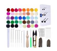Xbsduih Set di feltro agugliato 40 colori, set di feltro agugliato per principianti, set di attrezzi per lavori fai da te