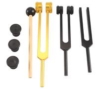 Xbsduih Set di forchette per la guarigione, 128/256/512 Hz, strumenti di guarigione del suono, forchette per accordatura Chakra