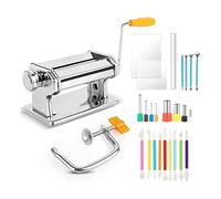 Xbsduih Set di macchine per scooter in argilla polimerica in acciaio inox estrusore manuale per bambini e adulti, produzione artigianale in ceramica