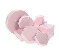 Xbsduih Set di oggetti di scena per foto, 8 pezzi, schiume, geometria, decorazione fotografica, geometria quadrata, set di oggetti di scena rosa, durevole, facile da installare