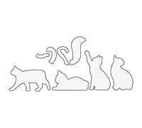 Xbsduih Stampi fai da te per scrapbooking goffratura carta per foto stampaggio fai da te modello di stampaggio modello di gatto modello 10 B