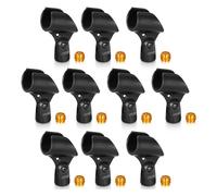 Xbsduih Supporto a clip per microfono da 10 pezzi, con adattatore per dadi, adattatore per prestazioni, dimostrazione, podcasting, registrazione, durevole, facile da usare