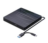 Xbsduih unità CD/Dvd Esterna per Laptop, USB 3.0 e Type-C Masterizzatore CD Dvd +/-RW Portatile Lettore di unità Ottica Masterizzatore Lettore Dvd Durevole