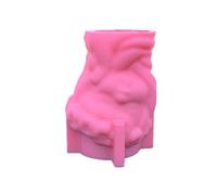 Xbsduih Vaso da fiori fatto a mano a forma di testa di una ragazza, in resina epossidica UV, portapenne, portacandele, vaso per cemento, vaso in resina, stampo in silicone fai da te