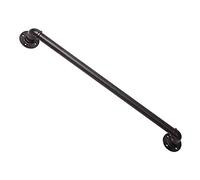 XBSLJ Corrimano per Scale, Corrimano per Scale a Muro Supporto per binari Montaggio a Parete Esterno per Interni per disabili Anziani Bambini Corrimano in Ferro battuto Nero (Dimensioni: 80 cm)