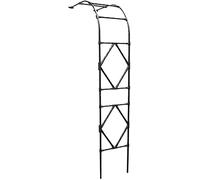 XBTGS Arco da giardino con struttura in metallo, arco da giardino a metà lato, 2,4 m, arco per rose contro il muro, pergolato per piante da esterno, decorazione per feste, larghezza 180 x altezza 2