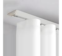 XBTGS Binario per tenda da soffitto in lega di alluminio resistente a forma di V, versatile per soggiorno, camera da letto, doccia e divisorio, 4,8 m, bianco, 1 m, bianco
