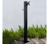 XBTGS Colonna d'acqua autoportante per esterni con rubinetto, resistente base quadrata da giardino, facile installazione, fontana per parchi e giardini, elegante decorazione blu, B, marrone
