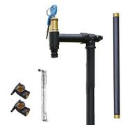 XBTGS Colonna d'acqua da esterno in rame con doppio rubinetto, elegante fontana verticale antigelo per cortile e giardino, design durevole ed elegante, PE, E-100 cm/39,3 pollici
