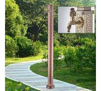 XBTGS Colonna d'acqua da giardino, colonna d'acqua verticalgarden, di rubinetto esterno, rubinetto da giardino in acciaio inox, colonna d'acqua esterna con doppio rubinetto, Stan all'aperto, coppa