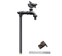 XBTGS Colonna d'acqua da giardino con rubinetto a forma di drago, per esterni, autoportante, antigelo, tutto in rame, per irrigazione e irrigazione, nero, 100 cm, nero