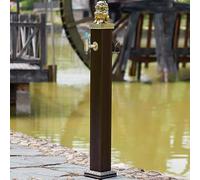 XBTGS Colonna d'acqua da giardino in acciaio inox resistente con rubinetto, fontana verticale antigelo per esterni, decorazione per giardini, patio, design resistente alle intemperie, B-,B-High