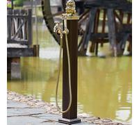 XBTGS Colonna d'acqua da giardino in acciaio inox resistente con rubinetto, fontana verticale antigelo per esterni, decorazione per giardini, patio, design resistente alle intemperie, A-High