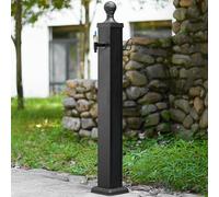 XBTGS Colonna d'acqua per esterni in acciaio inox resistente con rubinetto, soluzione di approvvigionamento idrico verticale antigelo per cortili, patii e spazi esterni, B-114c, B-114 cm/44,8 pollici