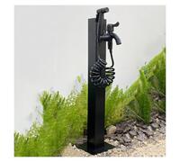 XBTGS Colonna d'acqua verticale da giardino in acciaio inossidabile 304, supporto per tubo autoportante con rubinetto di blocco, erogatore d'acqua antigelo per esterni, soluzione per fontana e