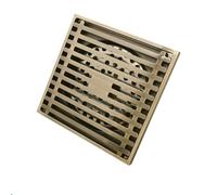 XBTGS Copertura per scarico dell'acqua a pavimento, nero opaco, oro rosa, argento, bronzo anticato spazzolato, per bagno, cucina, giardino, balcone, FD0001RG, 86, Fd0001ab-86-A