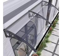 XBTGS Copertura trasparente per finestra resistente alla pioggia, per porta anteriore/posteriore, con staffe curve in ABS, 60 x 410 cm/24 x 161,60 x 410 cm/24 x 161,60 x 410 cm/24 x 161