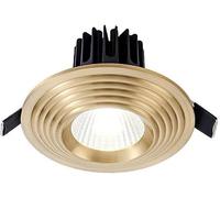 XBTGS Faretti da incasso a LED rotondi in ottone da 10,9 cm con rivestimento deflettore, luce diurna, faretti profondi antiriflesso, installazione semplice, senza coppia