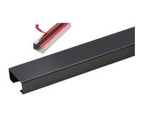 XBTGS Guaina per cavi autoadesiva, in acciaio inox, per 2, 3, 5, 7, 13, multicolore, varie dimensioni, nero, 1 m, 15 x 10 mm