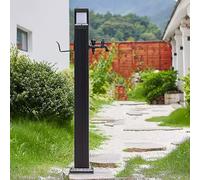 XBTGS Rubinetto a colonna d'acqua da giardino quadrato verticale per esterni, fontana ad energia solare, illuminata, idrante resistente all'inverno per decorazioni paesaggistiche e gas, rubinetto a