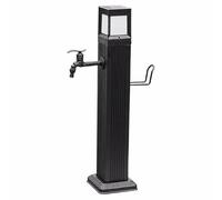 XBTGS Rubinetto a colonna d'acqua da giardino quadrato verticale per esterni, fontana ad energia solare, illuminata, idrante resistente all'inverno, per decorazioni paesaggistiche e gas, rubinetto a