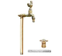 XBTGS Rubinetto da giardino verticale cilindrico, autoportante, in rame, antigelo, per irrigazione e irrigazione, monocolore, 100 cm, un colore: 100 cm