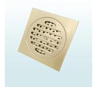 XBTGS Scarico a pavimento per bagno, in ottone spazzolato opaco, nero, oro rosa, con filtro da 10 cm, per doccia, cucina, nichel spazzolato, bronzo-A