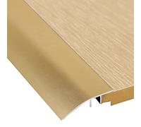 XBTGS Striscia di transizione per pavimento, cucina, camera da letto, 95/105/115/125/135/145 cm, striscia di transizione per pavimento e pavimento, strisce di collegamento per soglia HEI, oro, 120 cm