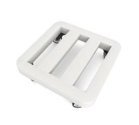 XBTGS Supporto per piante resistente con 4 ruote di bloccaggio, carrello in metallo portante da 150 kg, adatto per vasi di fiori grandi, ripiano industriale quadrato, adatto per interni, bianco, 25 x