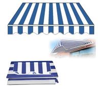 XBTGS Tessuto di ricambio per tenda da patio impermeabile retrattile, 4 x 2 m, telo parasole per esterni, tela in poliestere resistente per la massima protezione, colore blu, 450 x 200 cm