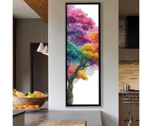 XBTYKPB Arte astratta moderna, quadro su tela alto e sottile, decorazione murale lunga e stretta per la casa, il soggiorno o l'ufficio in stile contemporaneo (70x210 cm/senza cornice)