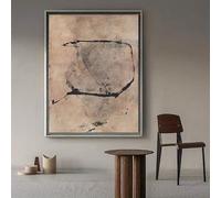 XBTYKPB Arte murale astratta su tela - Dipinto minimalista in nero e marrone per la decorazione della casa - Tema moda - Poster e stampe (21x30 cm/cornice interna)