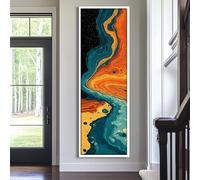 XBTYKPB Dipinto a inchiostro lungo, poster di paesaggi montani, grande tela verticale da parete, decorazione da parete per la casa, quadro stretto, alto e sottile (60x180 cm/senza cornice)