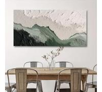 XBTYKPB Dipinto minimalista su tela, decorazione da parete con texture oceanica, grande dipinto contemporaneo rettangolare orizzontale con texture, 30x60 cm, senza cornice