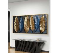 XBTYKPB Piuma Wall Art Canvas Painting Abstract Feather Poster e stampe Immagini per soggiorno Modern Canvas Home Decor 40x80cm senza cornice