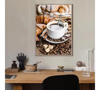 XBTYKPB Poster vintage di caffè latte, dipinti su tela e stampe, arte murale per bar, cucine, ristoranti, quadri su tela, 70x100 cm, senza cornice