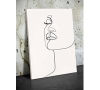 XBTYKPB Quadri su tela, dipinti di donne, quadri astratti moderni, quadri da parete per la decorazione della casa, poster su tela 60x90 cm con cornice