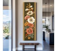 XBTYKPB Quadro astratto stretto, su tela alta e sottile, con cornice, ideale per decorare stanze, corridoi e uffici (20x60 cm/senza cornice)