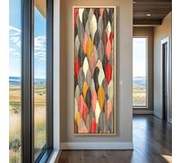 XBTYKPB Quadro su tela alto e sottile, opera d'arte lunga e stretta, quadro verticale, quadro su tela incorniciato per ufficio, corridoio o stanza (55x110 cm/senza cornice)