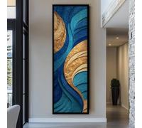 XBTYKPB Quadro su tela alto e sottile, opera d'arte verticale, dipinto su tela con cornice per ufficio, corridoi o stanze (35x105 cm/cornice interna)