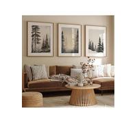 XBTYKPB Set di 3 stampe su tela di arte astratta con schizzo rustico, poster di alberi, pittura murale minimalista moderna per la decorazione della casa, 60x90cmx3 senza cornice.