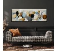 XBTYKPB Tela artistica Mid Century Stones, stampa lunga e stretta, decorazione panoramica ampia, dipinto di grandi dimensioni, toni della terra, parete Wabi Sabi (60x180 cm/senza cornice)