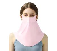 xbuk Maschera di protezione solare senza traccia, maschera estiva sottile e traspirante con protezione UV, maschera solare con fasce elastiche per le orecchie da donna, rosa, Taglia unica