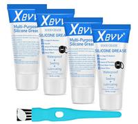 XBVV Grasso Al Silicone Per Rubinetti, Uso Alimentare, 4 Pezzi Da 28 G | Lubrificante per uso alimentare riveste valvole rubinetti, filtri piscina e O-ring, riduce attrito e migliora la tenuta.