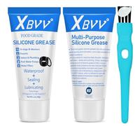 XBVV Grasso lubrificante in silicone per rubinetto idraulico, rondelle in gomma per valvole, confezione da 2 tubi da 28, g con spazzola