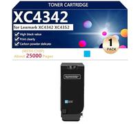 XC4342 Cartuccia Toner di Ricambio per Lexmark XC4342 XC4352 Stampanti, 25000 Pagine,Cyan-1 pack